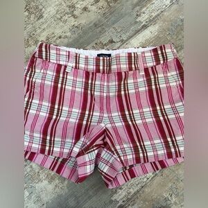 EUC J. Crew Y2K Pink Plaid Low Rise Shorts